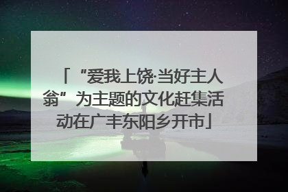 “爱我上饶·当好主人翁”为主题的文化赶集活动在广丰东阳乡开市