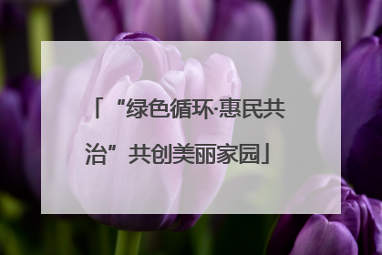 “绿色循环·惠民共治”共创美丽家园