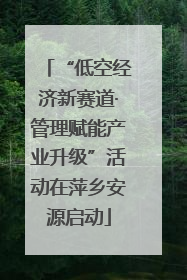 “低空经济新赛道·管理赋能产业升级”活动在萍乡安源启动