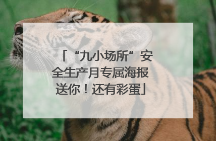 “九小场所”安全生产月专属海报送你！还有彩蛋