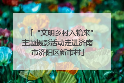 “文明乡村入镜来”主题摄影活动走进济南市济阳区新市村