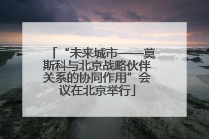 “未来城市——莫斯科与北京战略伙伴关系的协同作用”会议在北京举行