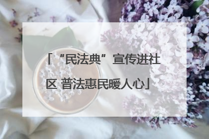 “民法典”宣传进社区 普法惠民暖人心