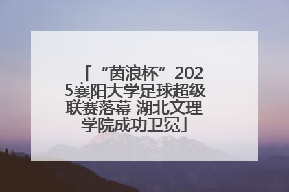 “茵浪杯”2025襄阳大学足球超级联赛落幕 湖北文理学院成功卫冕