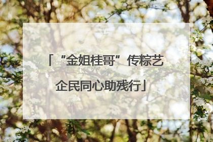 “金姐桂哥”传粽艺 企民同心助残行
