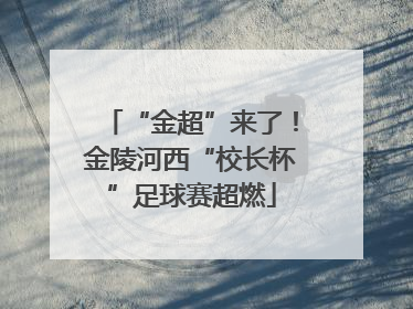 “金超”来了！金陵河西“校长杯”足球赛超燃
