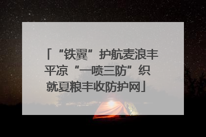 “铁翼”护航麦浪丰 平凉“一喷三防”织就夏粮丰收防护网