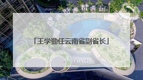 王学勤任云南省副省长