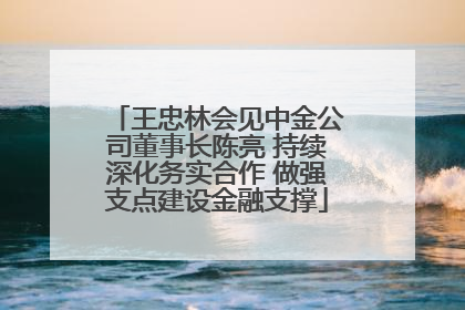 王忠林会见中金公司董事长陈亮 持续深化务实合作 做强支点建设金融支撑