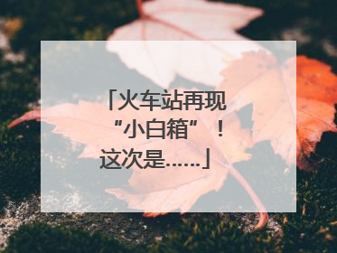 火车站再现“小白箱”！这次是……