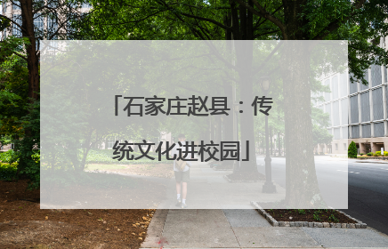 石家庄赵县：传统文化进校园