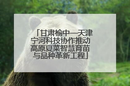 甘肃榆中—天津宁河科技协作推动高原夏菜智慧育苗与品种革新工程