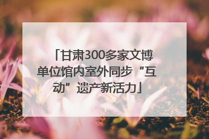 甘肃300多家文博单位馆内室外同步“互动”遗产新活力