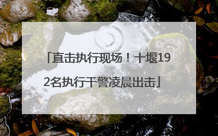 直击执行现场！十堰192名执行干警凌晨出击