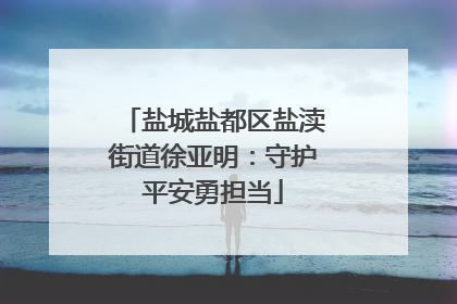 盐城盐都区盐渎街道徐亚明：守护平安勇担当