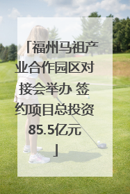 福州马祖产业合作园区对接会举办 签约项目总投资85.5亿元