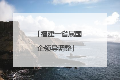 福建一省属国企领导调整