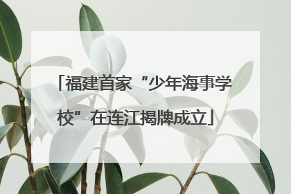 福建首家“少年海事学校”在连江揭牌成立
