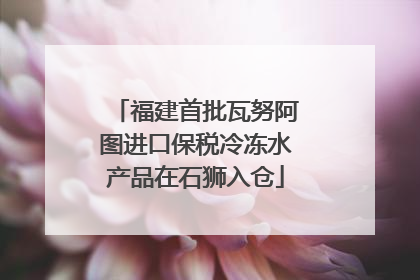 福建首批瓦努阿图进口保税冷冻水产品在石狮入仓