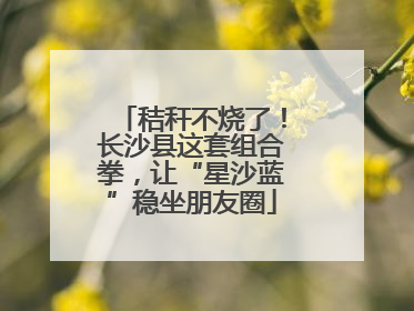 秸秆不烧了！长沙县这套组合拳，让“星沙蓝”稳坐朋友圈