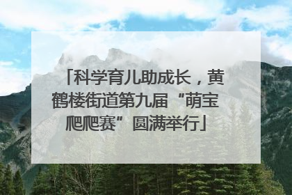 科学育儿助成长，黄鹤楼街道第九届“萌宝爬爬赛”圆满举行