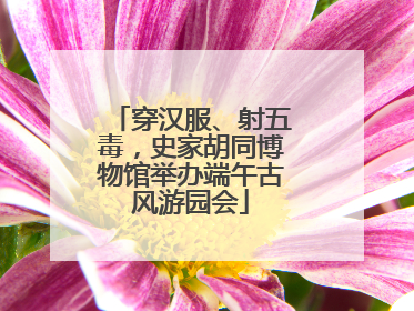 穿汉服、射五毒，史家胡同博物馆举办端午古风游园会