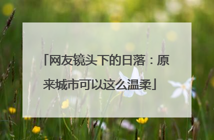 网友镜头下的日落：原来城市可以这么温柔