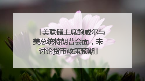 美联储主席鲍威尔与美总统特朗普会面，未讨论货币政策预期