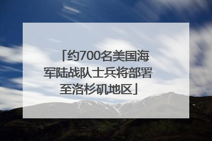 约700名美国海军陆战队士兵将部署至洛杉矶地区