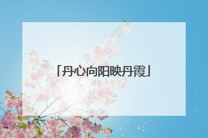 丹心向阳映丹霞