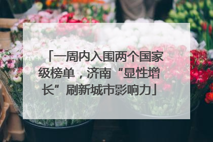 一周内入围两个国家级榜单，济南“显性增长”刷新城市影响力