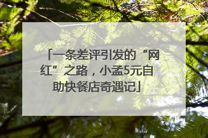 一条差评引发的“网红”之路，小孟5元自助快餐店奇遇记