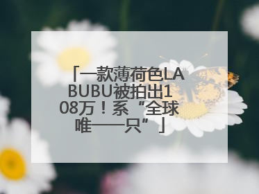 一款薄荷色LABUBU被拍出108万！系“全球唯一一只”