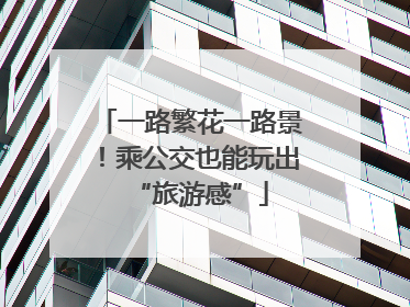 一路繁花一路景！乘公交也能玩出“旅游感”