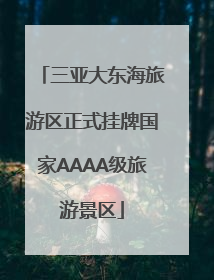三亚大东海旅游区正式挂牌国家AAAA级旅游景区