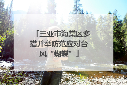 三亚市海棠区多措并举防范应对台风“蝴蝶”