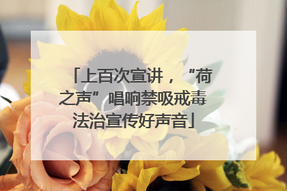 上百次宣讲，“荷之声”唱响禁吸戒毒法治宣传好声音