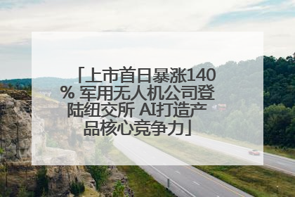 上市首日暴涨140% 军用无人机公司登陆纽交所 AI打造产品核心竞争力