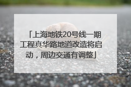 上海地铁20号线一期工程真华路地道改造将启动，周边交通有调整