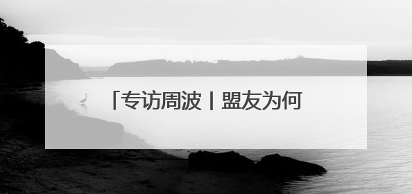 专访周波丨盟友为何不再信任美国了？