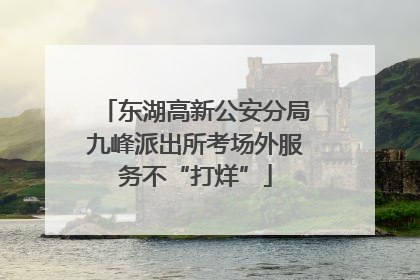 东湖高新公安分局九峰派出所考场外服务不“打烊”