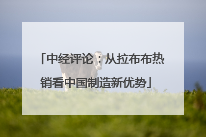 中经评论：从拉布布热销看中国制造新优势