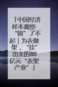 中国经济样本观察·“镇”了不起｜为衣做架，“挂”出来的80亿元“衣架产业”
