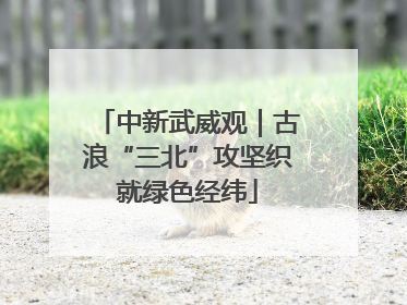 中新武威观｜古浪“三北”攻坚织就绿色经纬