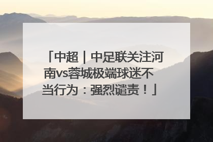 中超｜中足联关注河南vs蓉城极端球迷不当行为：强烈谴责！