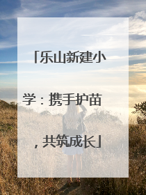 乐山新建小学：携手护苗，共筑成长