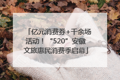 亿元消费券+千余场活动！“520”安徽文旅惠民消费季启幕