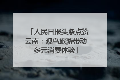 人民日报头条点赞云南：观鸟旅游带动多元消费体验