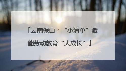 云南保山：“小清单”赋能劳动教育“大成长”