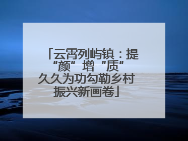 云霄列屿镇：提“颜”增“质” 久久为功勾勒乡村振兴新画卷